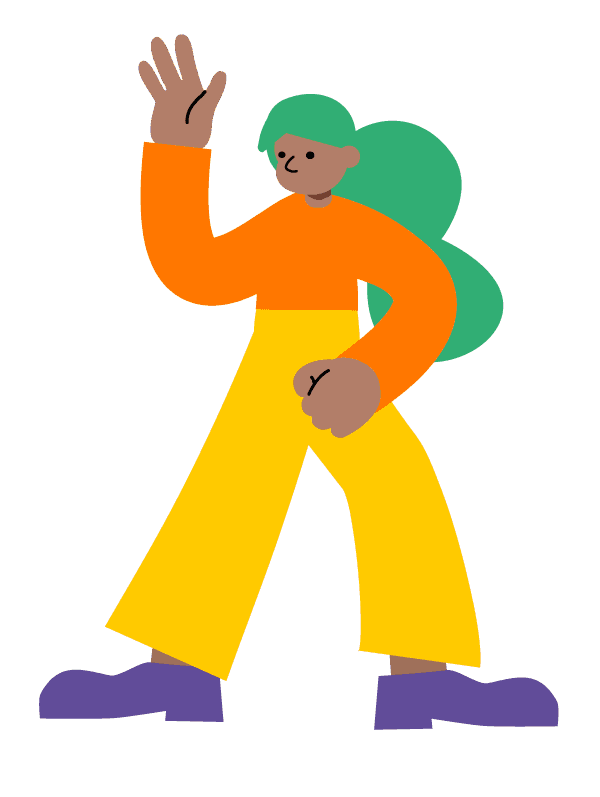 Recolectora saludando